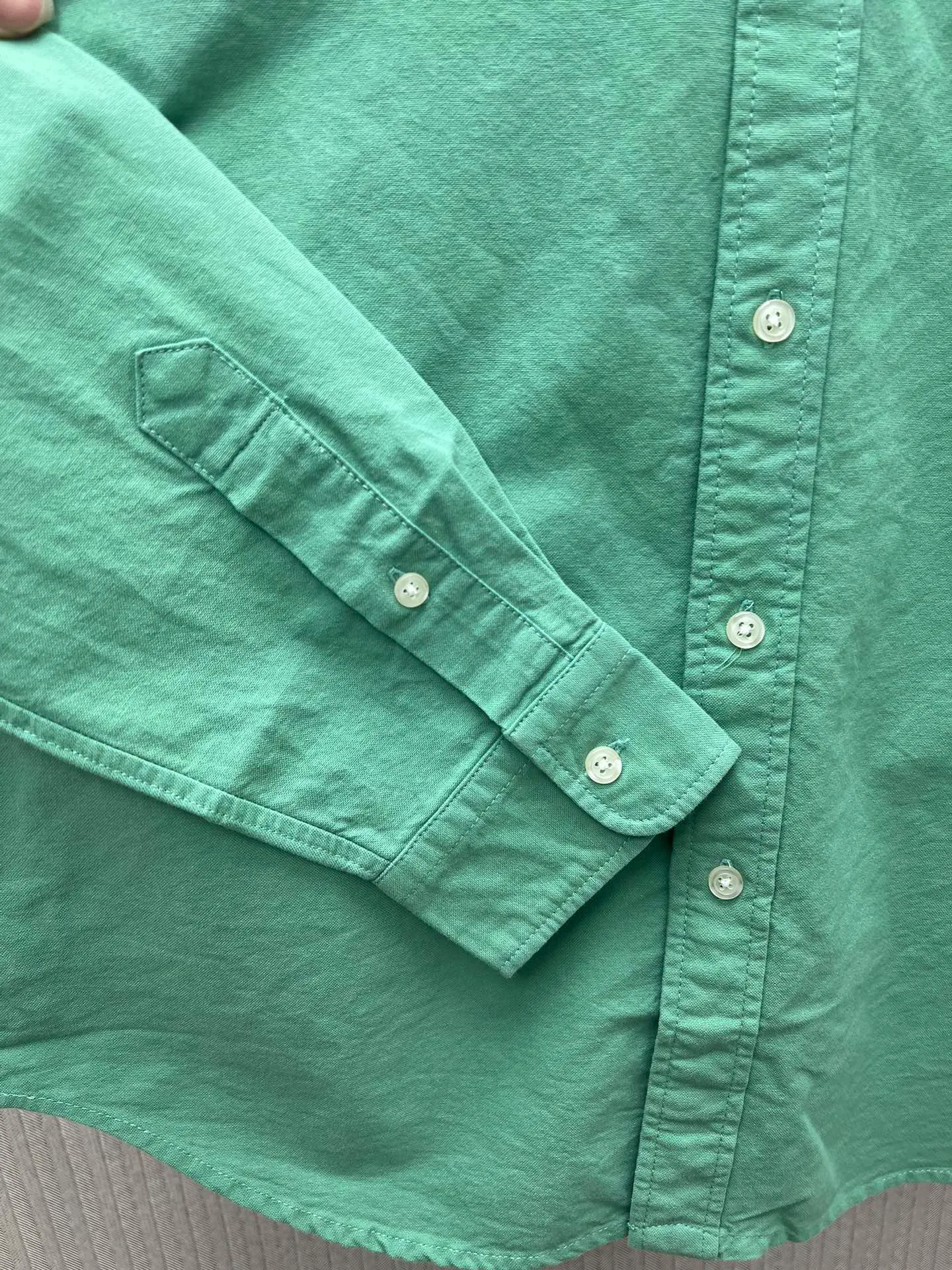 🅿️460 Polo 25ss new solid color logo embroidered buttoned long-sleeved shirt men's high version code number: XS.S.M.L.XL.
